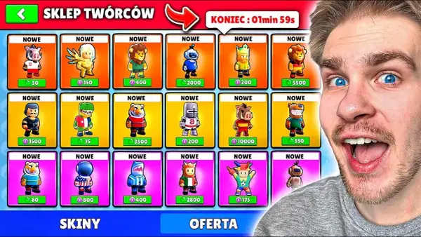Ile skinów jest w Stumble Guys? Sprawdź pełną listę i jak je zdobyć!